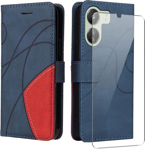 Coque Pour Xiaomi Redmi 13C 4G Xiaomi Poco C65 Bleu Et Rouge