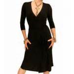black elegant wrap dress