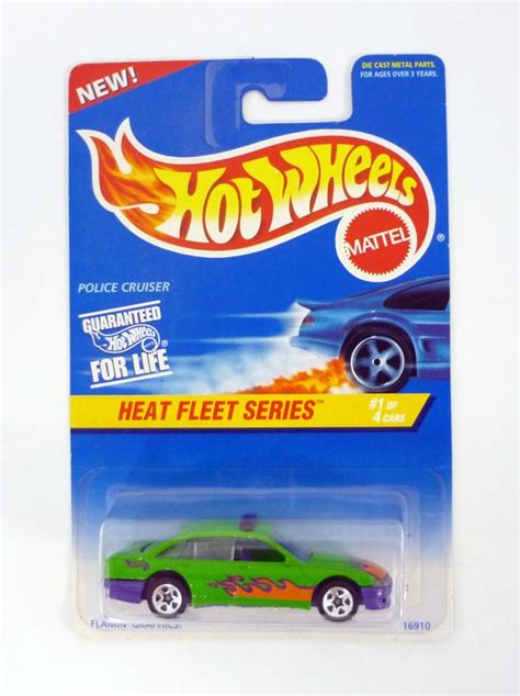 Hot Wheels Police Cruiser 537 Heat Fleet Series 1 Of 4 Green Etsy