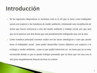 Trabajo Social Y Medio Ambiente Ppt