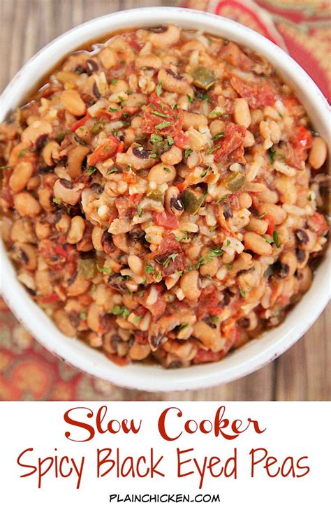 Slow Cooker Spicy Black Eyed Peas Black Eyed Peas Chicken Broth