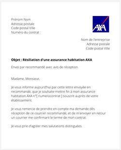 La résiliation d une assurance logement AXA