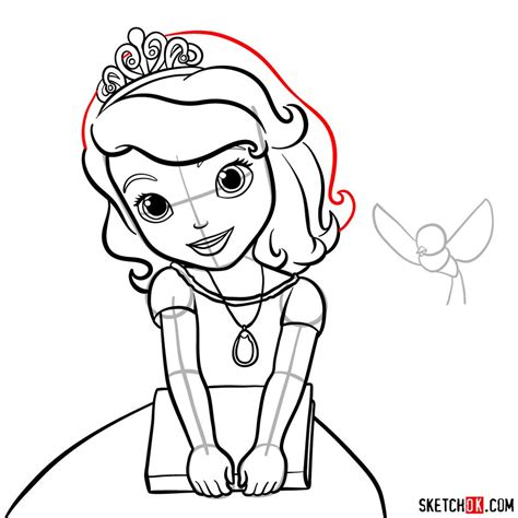 How To Draw Princess Sofia Sketchok Easy Drawing Guides