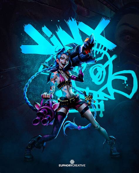 JINX LEAGUE OF LEGEND ARCANE On Behance Fond D Ecran Dessin