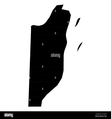 Belize Solid Black Silhouette Map Of Country Area Simple Flat Vector