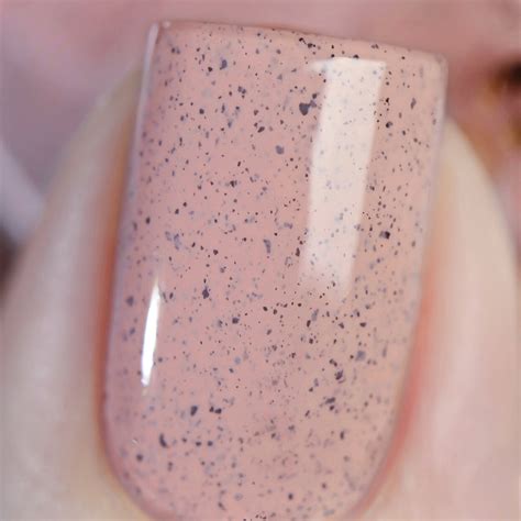 Pink Nude Speckled Vegan Nail Polish Pink And Black Speckled Etsy