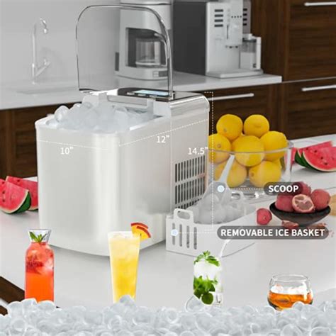 Arlime Portable Ice Maker Machine 26lbs 24h Self Cleaning Ice Maker 9 Ice Cubes S L Ready In 6