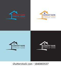 Real Estate Home Loan Logo Design Stock Vector (Royalty Free ...