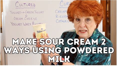 Make Sour Cream 2 Ways Using Powdered Milk Youtube