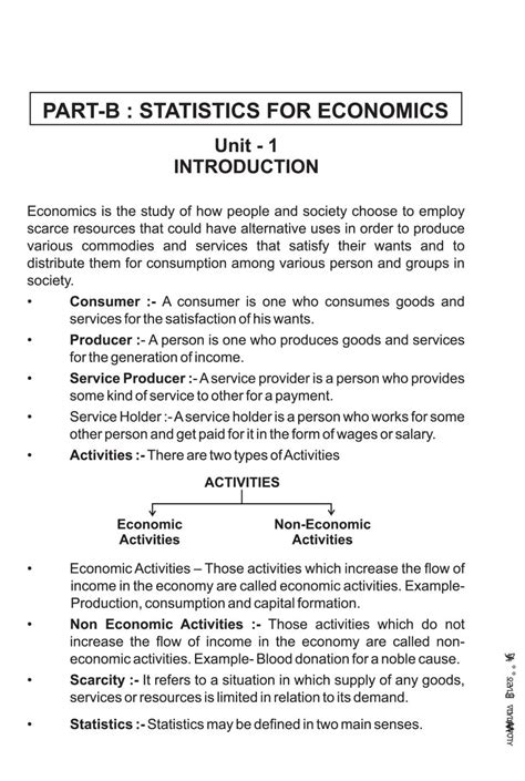 Class Economics Notes For Statistics For Economics Pdf Study