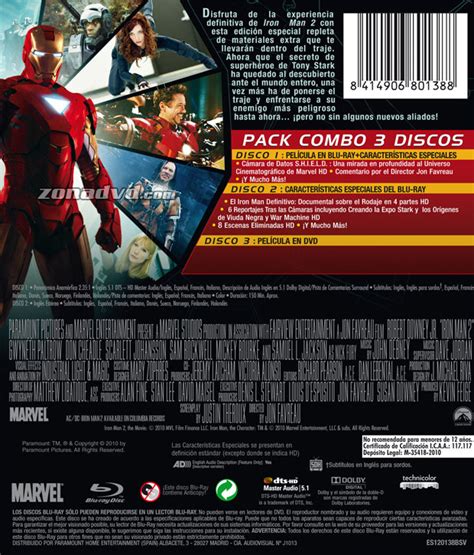Carátula De Iron Man 2 Blu Ray