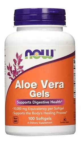 Aloe Vera 20 000mg Por Dose 100 Caps Softgels Now Foods Frete Grátis