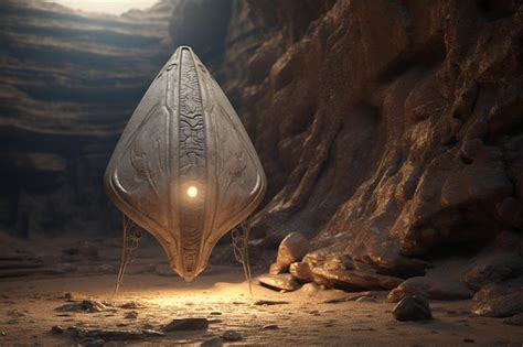 Premium Ai Image Rustic Alien Artifact Hinting At An Ancient Extrat