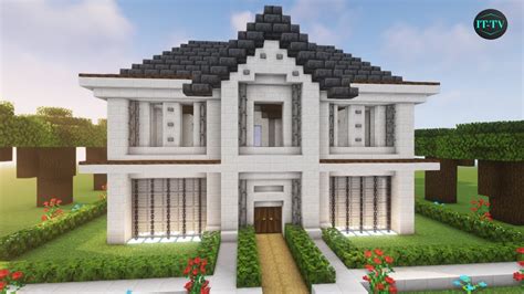 How To Build A Modern Quartz House In Minecraft YouTube