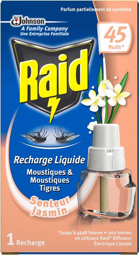 Raid Recharge Pour Diffuseur Lectrique Liquide Senteur Jasmin