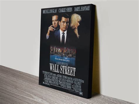 Wall Street Stretched Canvas Movie Poster Blue Horizon Prints Australia