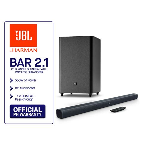 Jbl Sound Bar Deep Bass Soundbar With Bluetooth Wireless Subwoofer