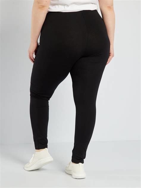 Legging Largo De Algod N Negro Kiabi