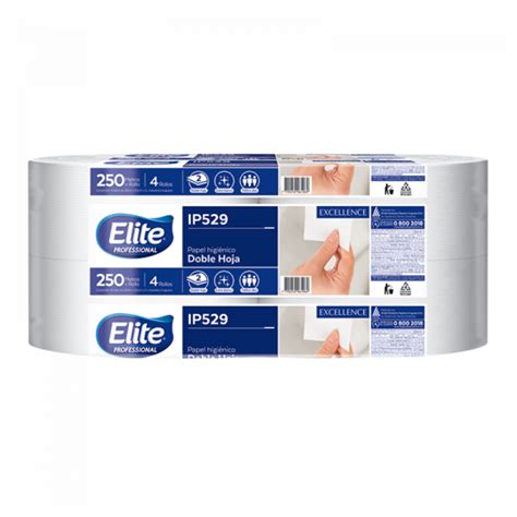 Papel Higiénico Elite Doble Hoja Paquete X 4 Rollos De 250 Mts Ip529