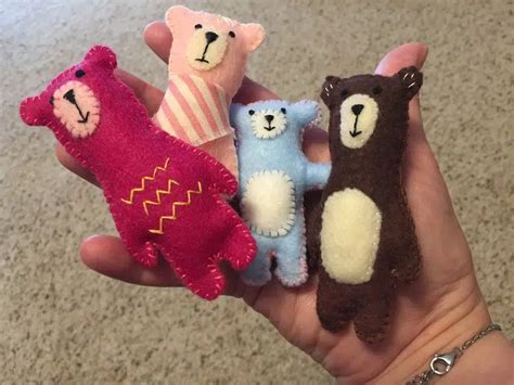 Easy Felt Teddy Bear Sewing Craft With Pattern AllMomDoes