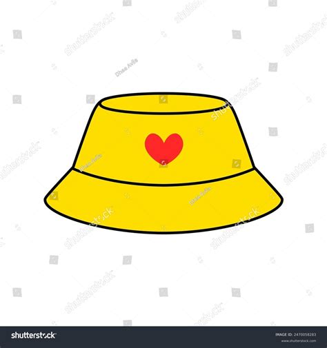 Colorful Bucket Hat Vector Digital Illustrationin Stock Vector Royalty
