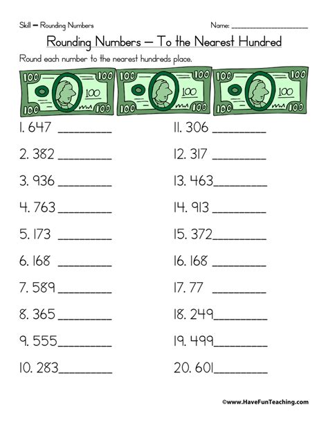 Rounding To The Nearest Hundredth Worksheets Worksheet Neare