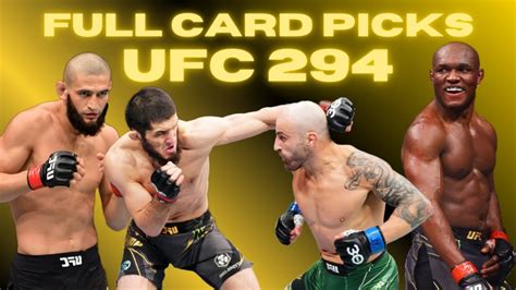 Ufc Islam Makhachev Vs Alexander Volkanovski Full Card