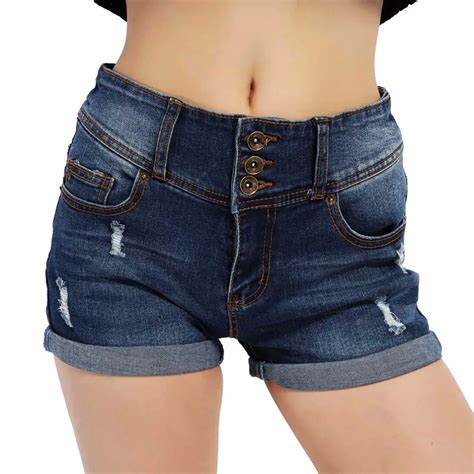 2018 Summer Autumn Denim Shorts Women Ladies Casual Sexy Ripped High