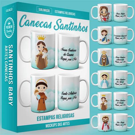 Artes Sublimação Canecas Santinhos Baby Mockups Elo7