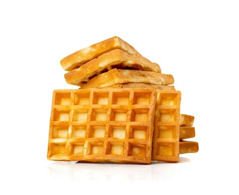 Premium Photo Belgian Waffle Isolated Square Waffled Cookie Soft