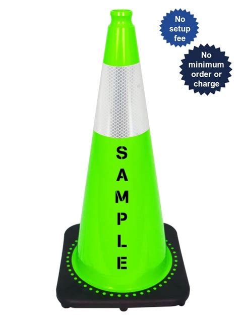 Inch Traffic Cones Jbc Traffic Lbs Lime One Inch Reflective