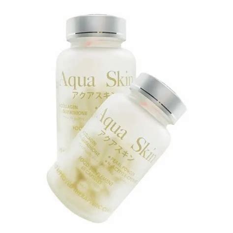 Aqua Skin Glutathione And Collagen Skin Whitening Capsules Packaging