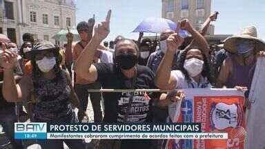 Batv Salvador Servidores Municipais Protestam Por Melhores