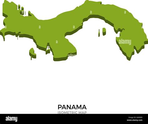 Isometric Map Of Panama Detailed Vector Illustration Stock Vector Image