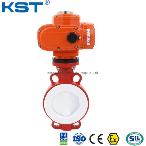 Industrial Usage Water Kst Kt Oem Cast Steel Electric Butterfly Flange