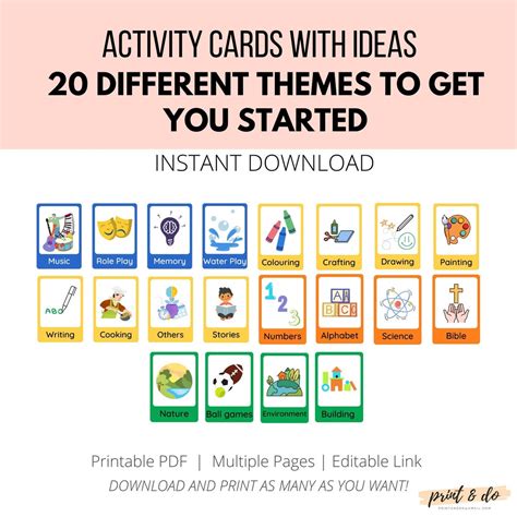 Toddler Activity Cards, Activity Ideas for Children, Topical Flash ... 