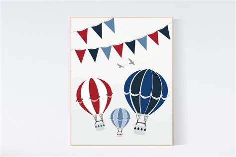 Adventure Nursery Decor Hot Air Balloon Nursery Nursery Decor Boy Adventure Nursery Decor Boy
