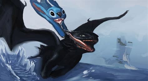 Toothless And Stitch By Morganagod Dreamworks Characters Disney And