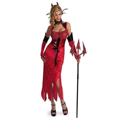 Disguise Womens Devil Dame Halloween Costume Red M