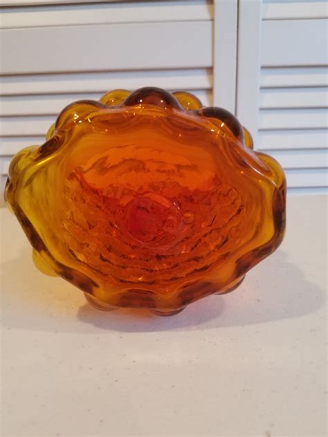 Blenko Amberina Bubble Vase Etsy