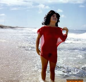 Luring Brunette In Red Mesh Scarf And Black And Striped Xxx Dessert