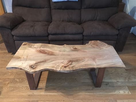 Hand Crafted Live Edge Maple Coffee Table By Martin Rustics