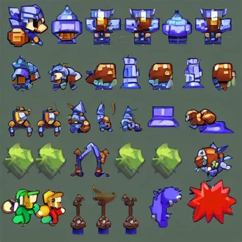 A Game Assets Spritesheet By Megaman X Props Stable Diffusion OpenArt