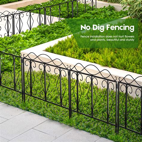 Amagabeli Decorative Garden Fence In X Ft Outdoor Black Thicken