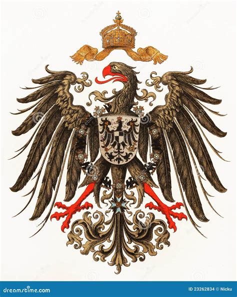 Imperial Coat of Arms of German Empire Stock Photo - Image of vintage ...