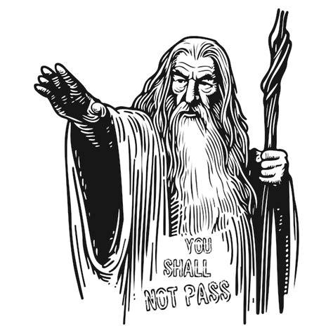 Premium Vector Gandalf The Greye