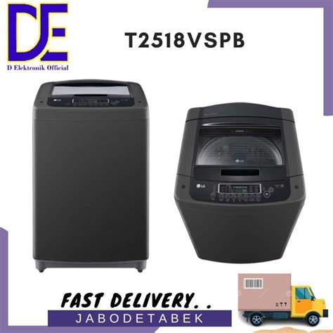 Promo Lg Mesin Cuci Lg T2518vspb Top Loading 1 Tabung 18 Kg Smart