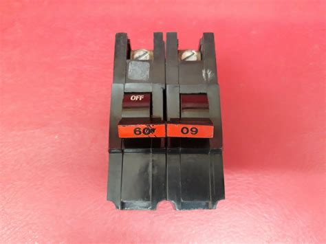 60 Amp Federal Pacific Fpe Stab Lok 2 Pole 2 Wide Breaker Minor