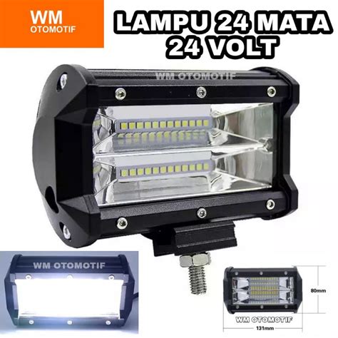 Jual Lampu Tembak Sorot 24 Volt LED Bar CREE 24 Mata 2 Susun Truk Bus