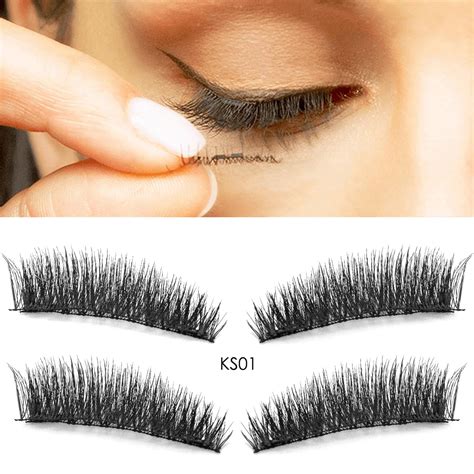 Pcs Set Magnetic Eyelashes No Glue Reusable False Eyelash Extension